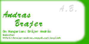 andras brajer business card
