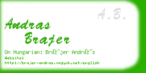 andras brajer business card